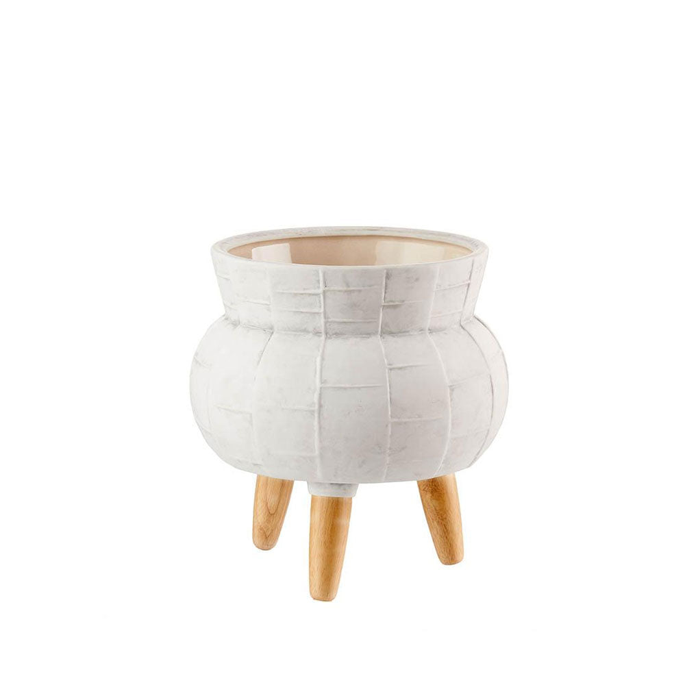 L'Oca Nera Cache-Pot Basso Effetto Materico Modern Country Art. 1S134