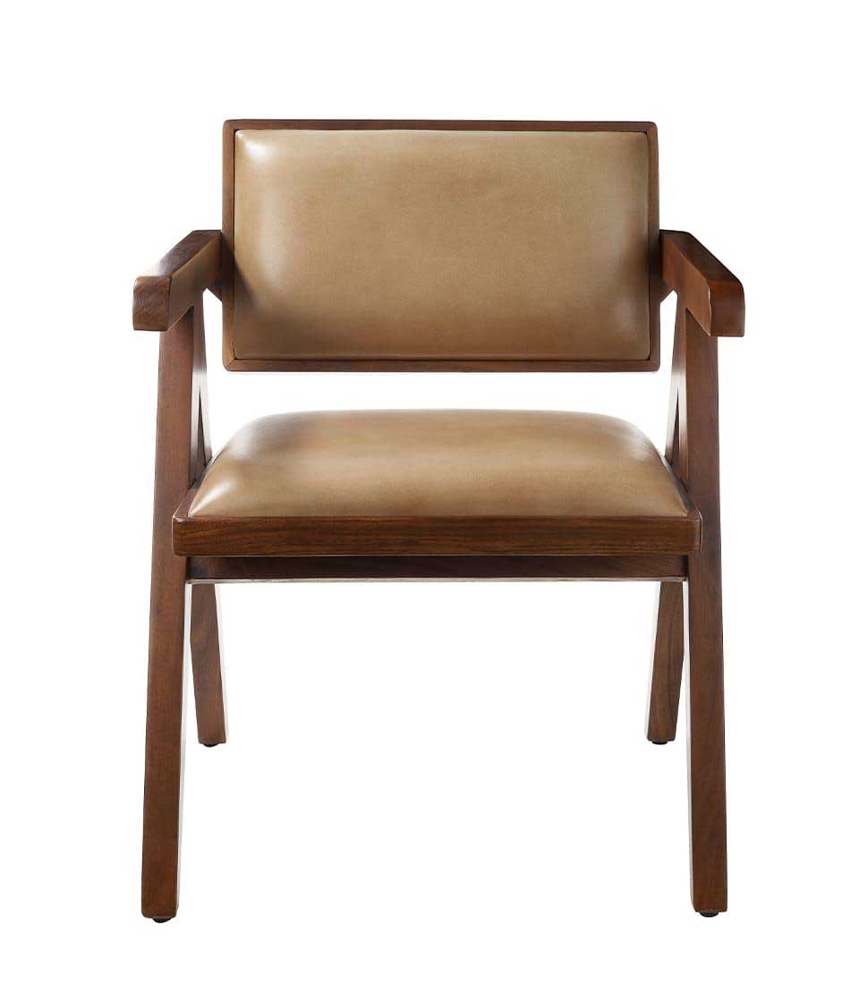 L'Oca Nera Poltroncina in Pelle e Legno 1A143