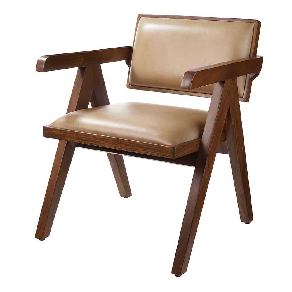 L'Oca Nera Poltroncina in Pelle e Legno 1A143