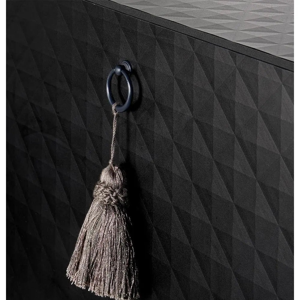 Consolle a Ribalta con Texture Diamantata e Decoro Geometrico | L'Oca Nera