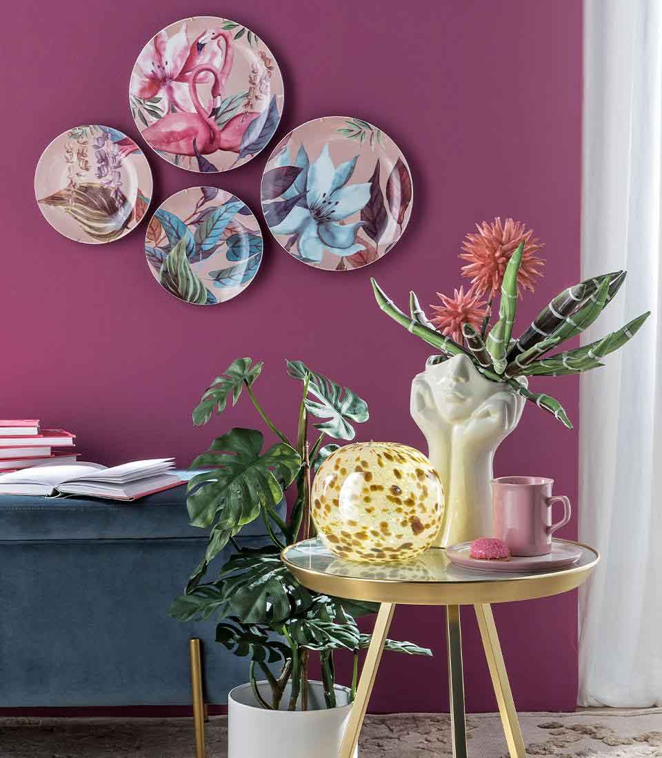 L'Oca Nera Piatti Decorativi Da Parete Nassau - Set 4 pz
