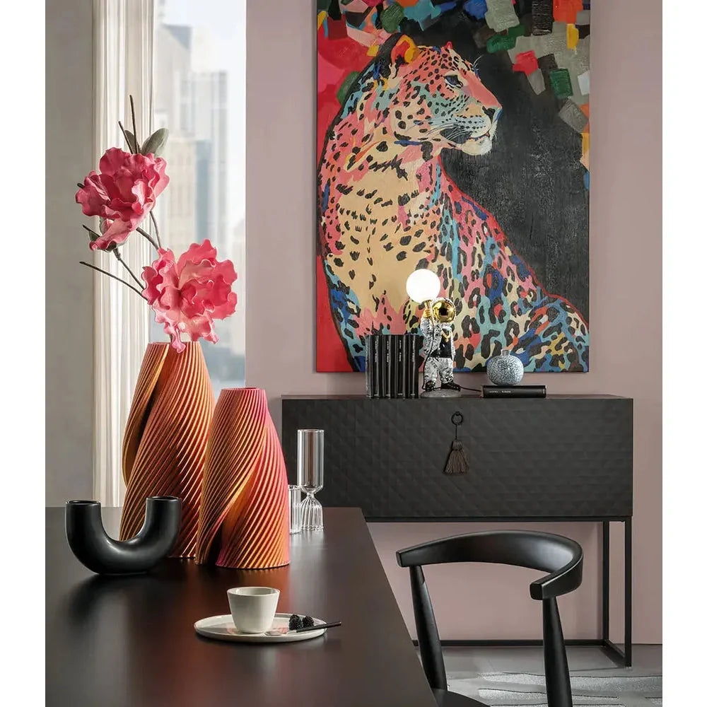 Quadro Moderno Leopardo Colori Accesi Dipinto a Mano | L'Oca Nera