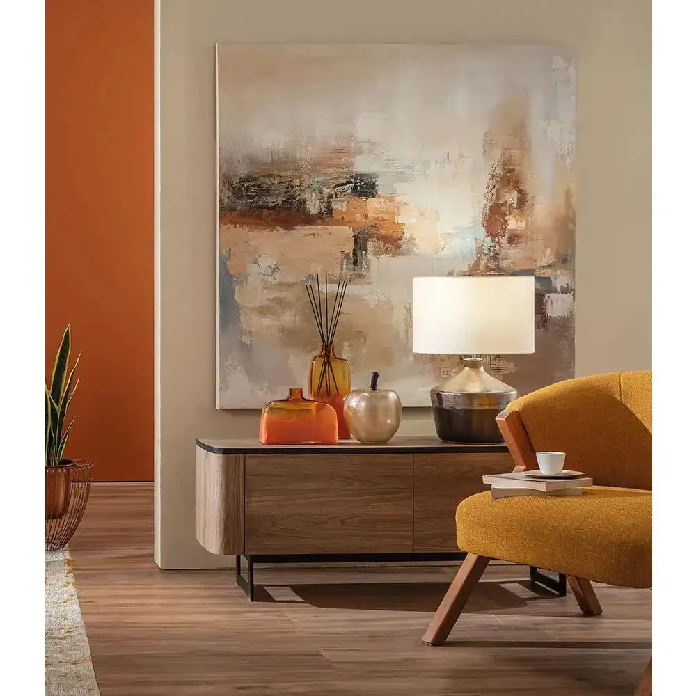 Quadro Moderno Astratto con Pennellate Materiche | L'Oca Nera