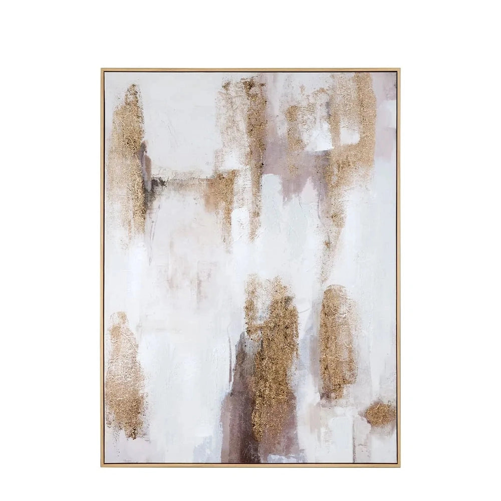 Quadro Moderno Astratto con Foglia Oro Stile Neo Classic | L'Oca Nera
