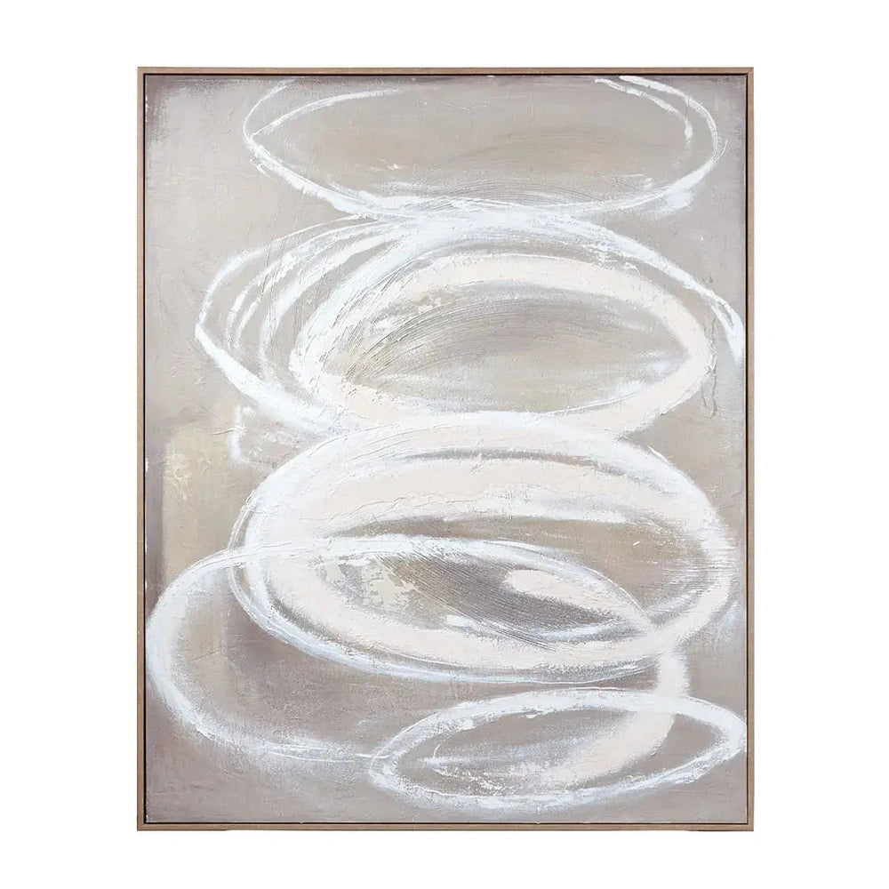 Quadro Moderno Astratto con Linee Circolari in Acrilico | L'Oca Nera