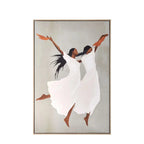 Quadro Moderno Figure Femminili in Danza Toni Neutri | L'Oca Nera