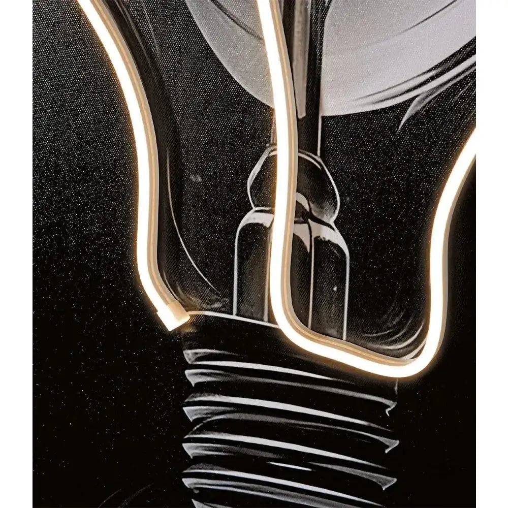 Quadro LED con Cornice Soggetto Lampadina Stile Pop | L'Oca Nera