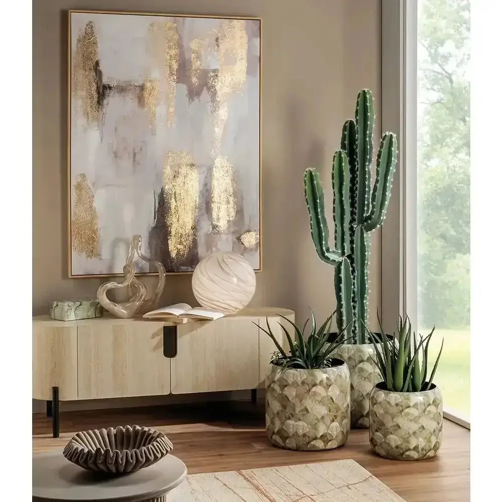 Quadro Moderno Astratto con Foglia Oro Stile Neo Classic | L'Oca Nera