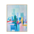 Quadro Skyline Moderno in Acrilico su Tela con Cornice | L'Oca Nera