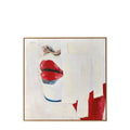 Quadro Moderno Volto Femminile con Labbra Rosse | L'Oca Nera