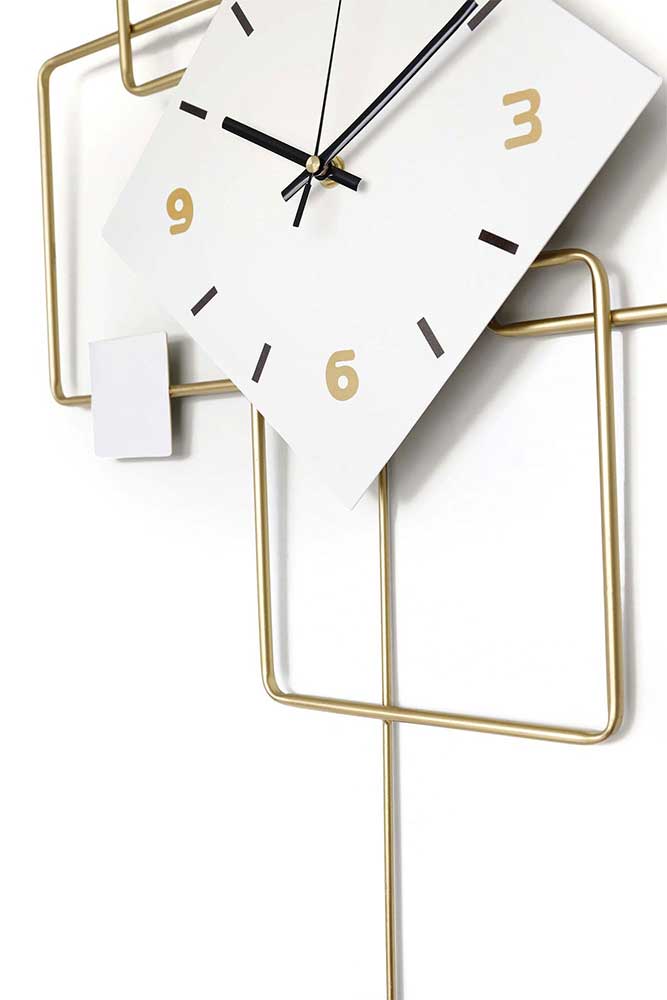 ADM Orologio da Parete Quadrato Bianco Square Combination 1 OW020A