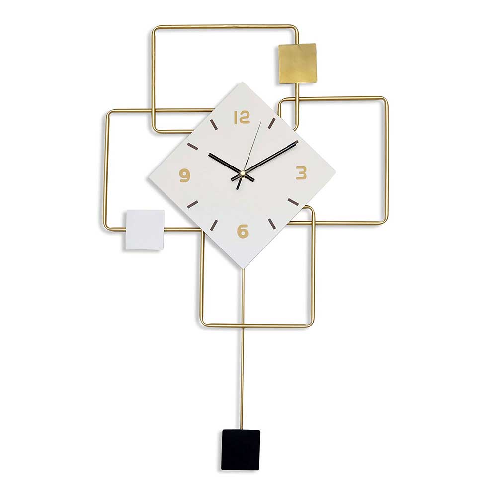 ADM Orologio da Parete Quadrato Bianco Square Combination 1 OW020A