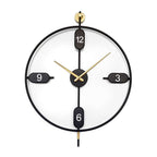 ADM Orologio da Parete in Ferro Nero e Oro Easy Way OW024A