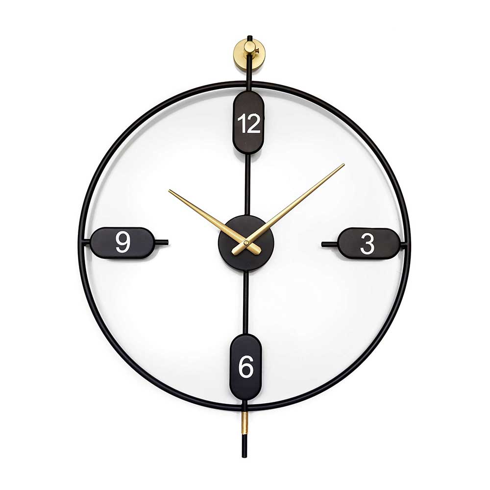 ADM Orologio da Parete in Ferro Nero e Oro Easy Way OW024A