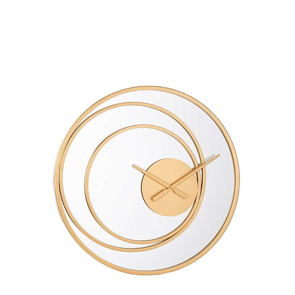 L'Oca Nera Orologio da Parete in Specchio e Metallo Dorato