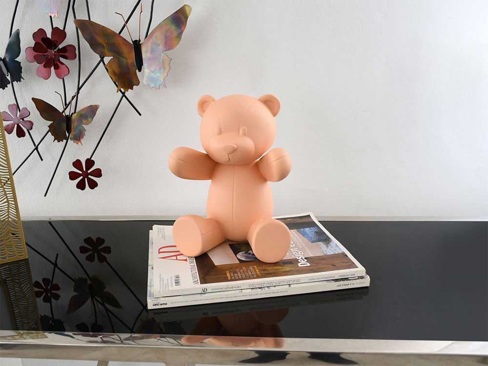 ADM Scultura Orsetto Seduto Rosa D2216MQ