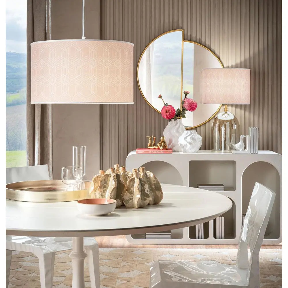 Paralume Cilindrico Tessuto Intrecci d'Oriente | L'Oca Nera