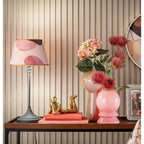 Paralume Conico Tessuto Decoro Astratto Dune di Seta | L'Oca Nera