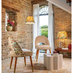 Paralume Conico Tessuto Stampa Pavoni Palme | L'Oca Nera