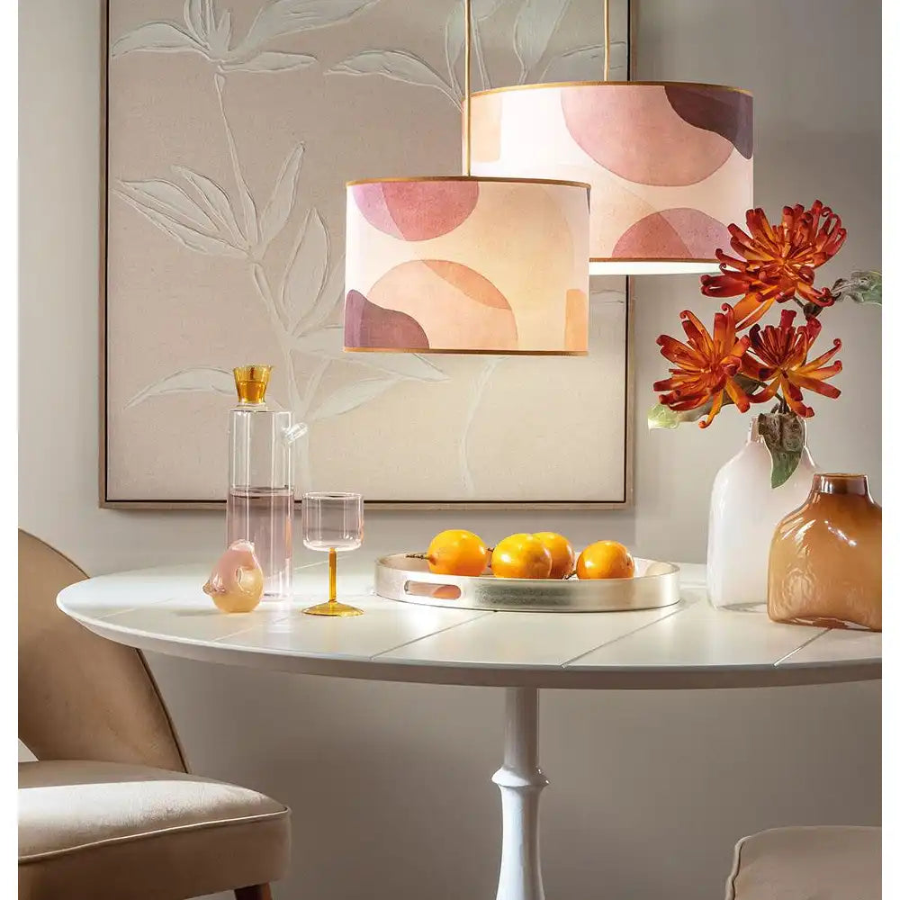 Paralume Sospensione Cilindrico Tessuto Dune di Seta | L'Oca Nera