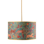 Paralume Sospensione Cilindrico Tessuto Stampa Tigri | L'Oca Nera