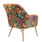 Poltrona Tessuto Decoro Floreale Uccelli | L'Oca Nera