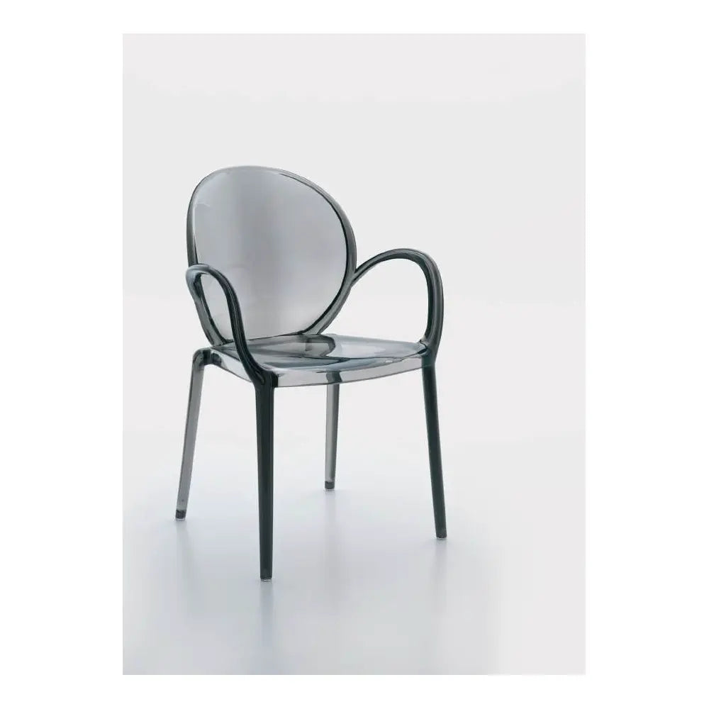 Poltroncina Sidney 87cm | Fumo Leggero Policarbonato | Ambienti Glamour