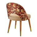 Poltroncina Beige Cacao Decoro Flora Fauna | L'Oca Nera