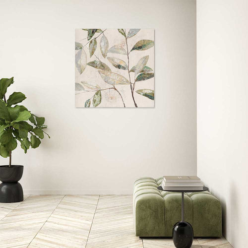 Agave Ligustro Quadro Natura 100x100 Dipinto a Mano