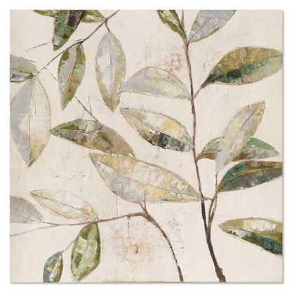 Agave Ligustro Quadro Natura 100x100 Dipinto a Mano
