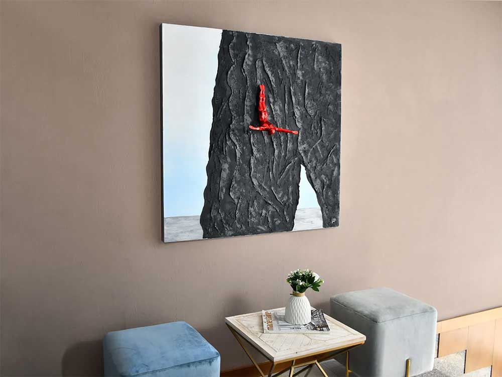 Quadro 3D con Scultura da Parete | Tuffatore dalla Roccia | ADM