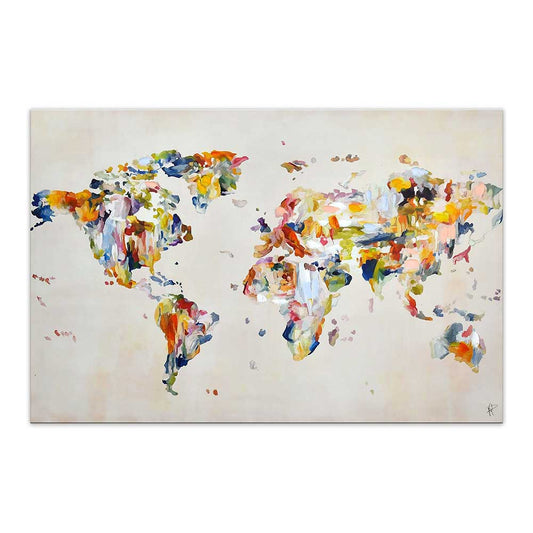 ADM Quadro Mappa Terrestre Vintage Multicolore WF050X1