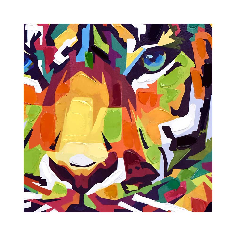 ADM Quadro Tigre Pop Art Multicolore WF057X1
