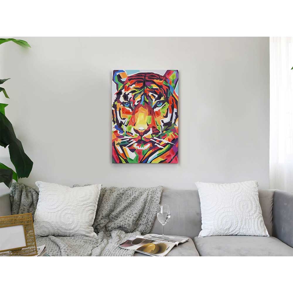 ADM Quadro Tigre Pop Art Multicolore WF057X1