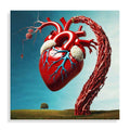 Quadro Acrilico Cuore Surrealista Omaggio a Magritte ADM