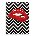 Quadro Pop Art Bocca su Zigzag | Stampa Retrostampata | ADM