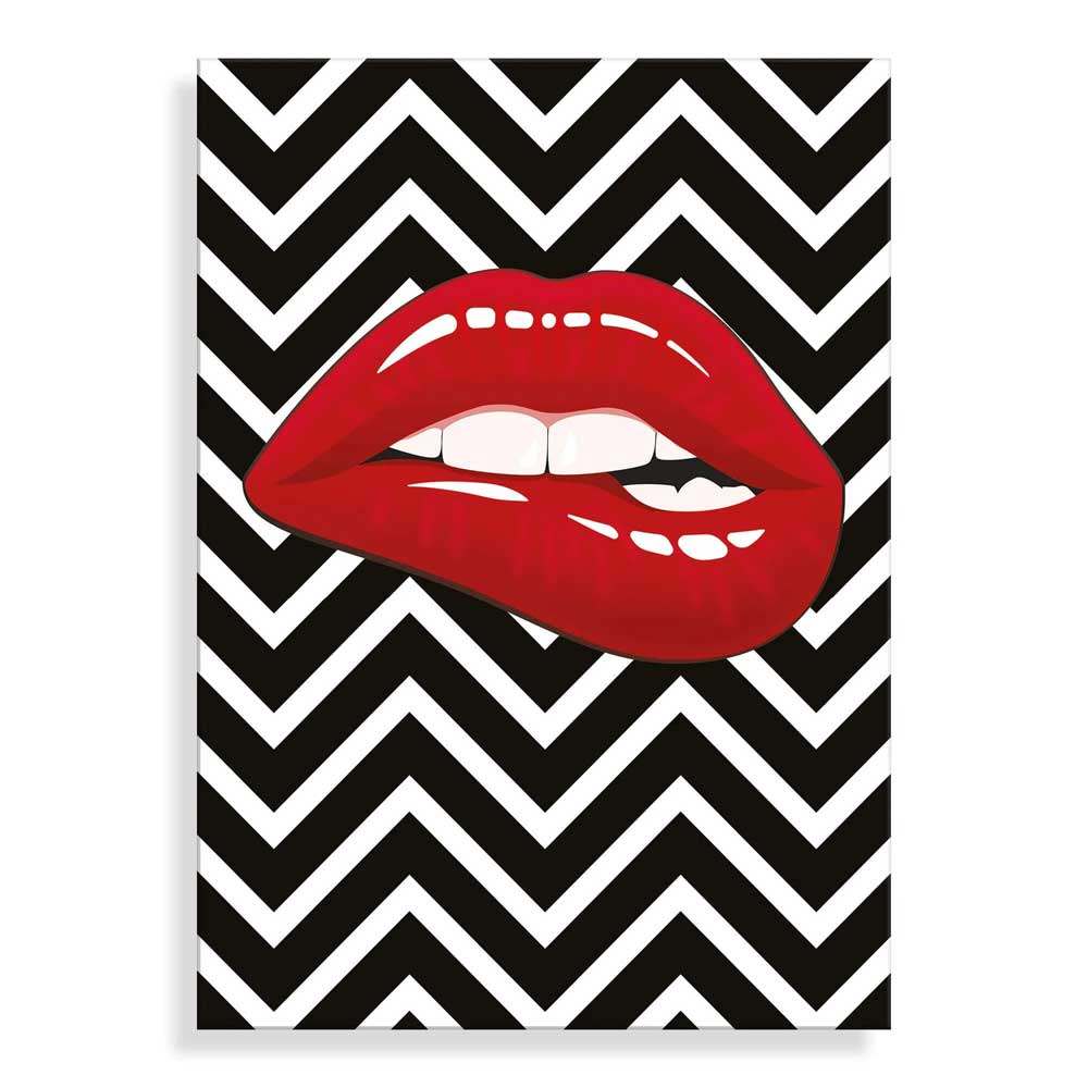 Quadro Pop Art Bocca su Zigzag | Stampa Retrostampata | ADM