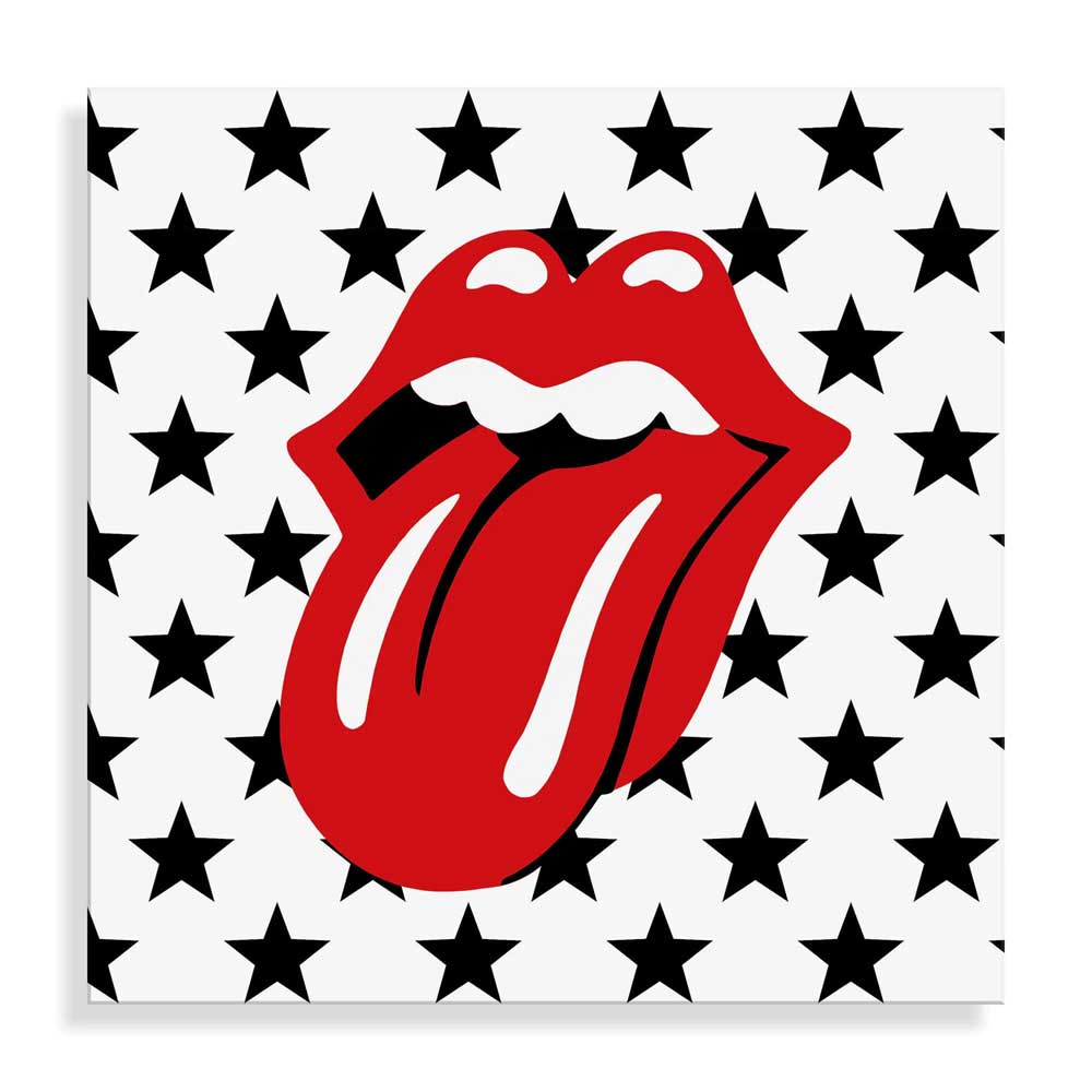 Quadro Pop Art Linguaccia su Stelle | Stampa Retrostampata | ADM