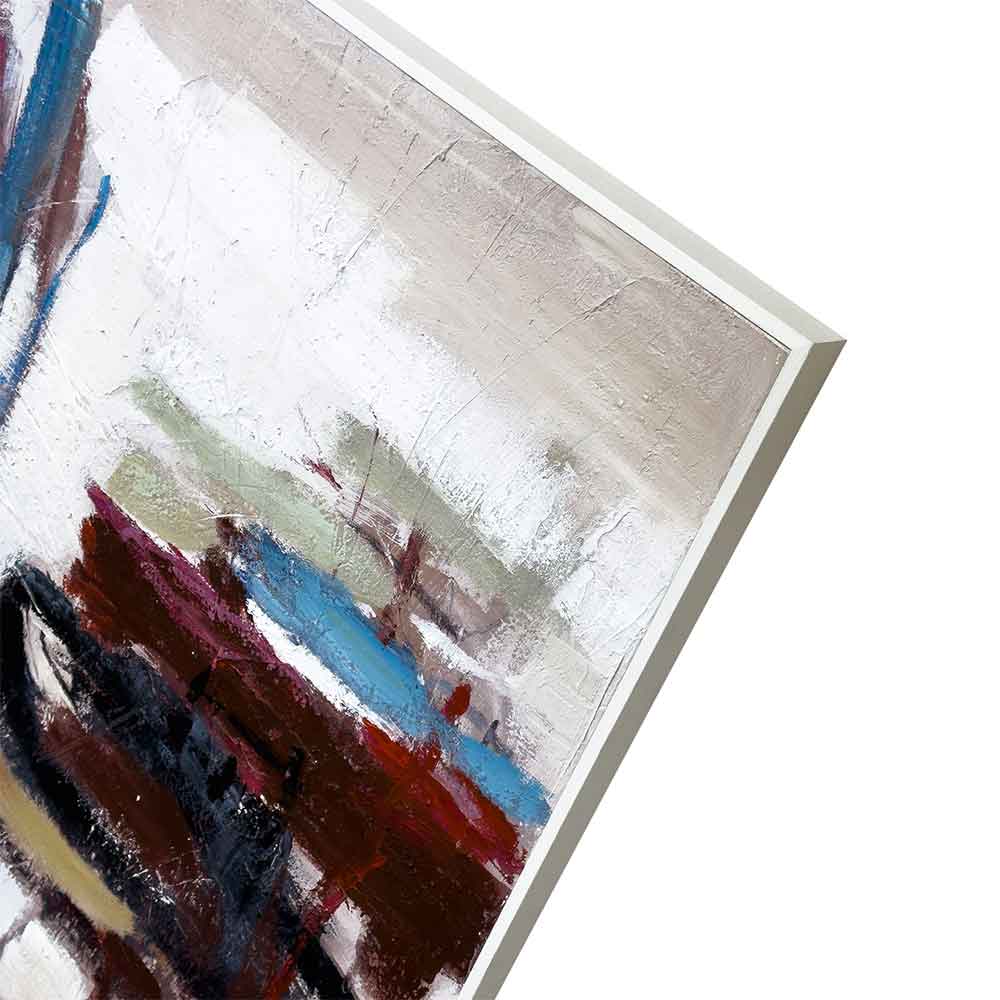 Agave - Focus: Quadro Astratto Dipinto a Mano Multicolore