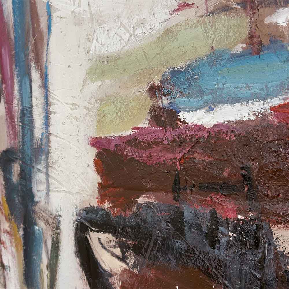 Agave - Focus: Quadro Astratto Dipinto a Mano Multicolore