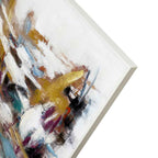 Agave - Amuse 100x100: Quadro Astratto Dipinto a Mano Multicolore