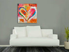 Quadro Moderno Cuore Multicolore | Idea Regalo | ADM