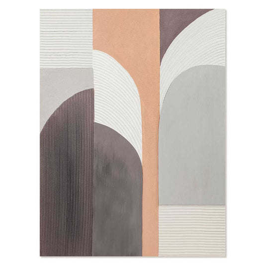 Agave - Peach Fusion: Quadro Astratto Dipinto a Mano Pesca Materico
