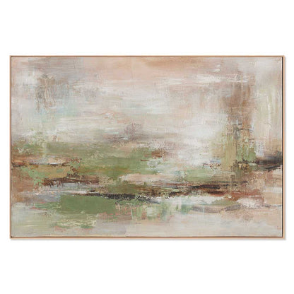 Agave - Serenity: Quadro Astratto Dipinto a Mano Verde e Beige
