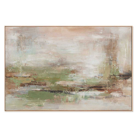Agave - Serenity: Quadro Astratto Dipinto a Mano Verde e Beige