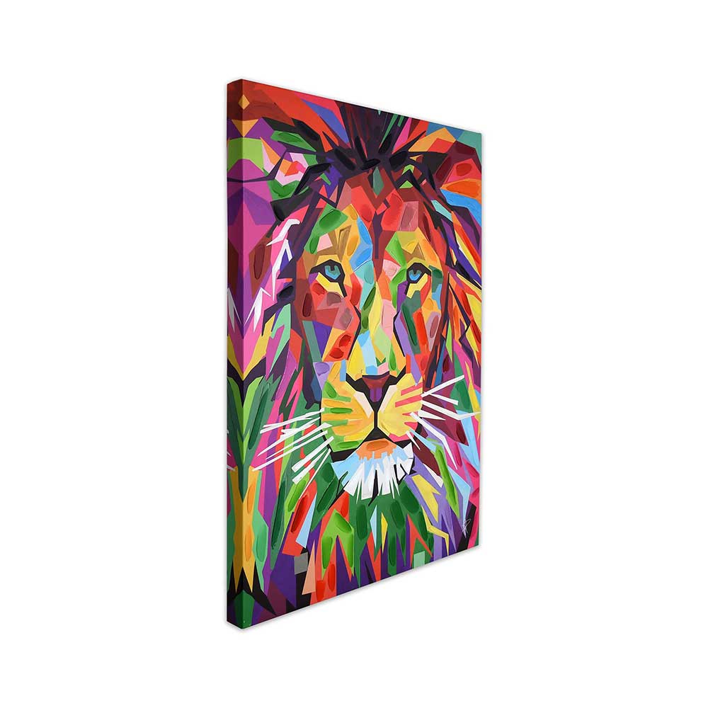 ADM Quadro Leone Pop Art Multicolore WF058X1