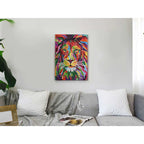 ADM Quadro Leone Pop Art Multicolore WF058X1