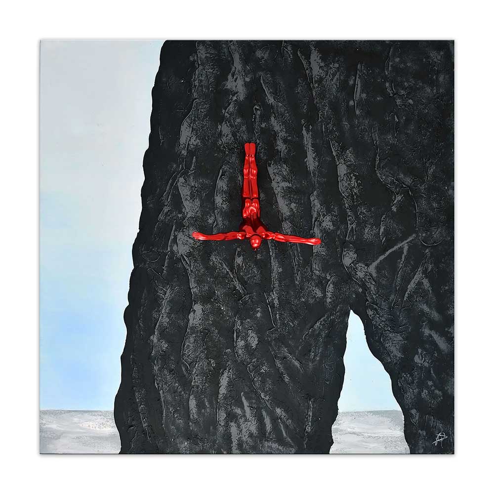 Quadro 3D con Scultura da Parete | Tuffatore dalla Roccia | ADM