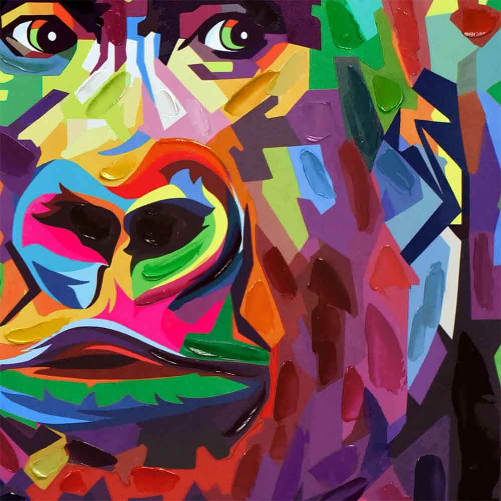 ADM Quadro Orango Pop Art Multicolore WF056X1
