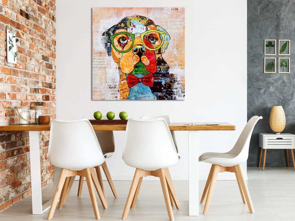 Quadro Pop Art Carlino con Rilievi | Fatto a Mano | ADM